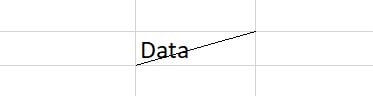 A Cell Split with a Diagonal Border in Excel