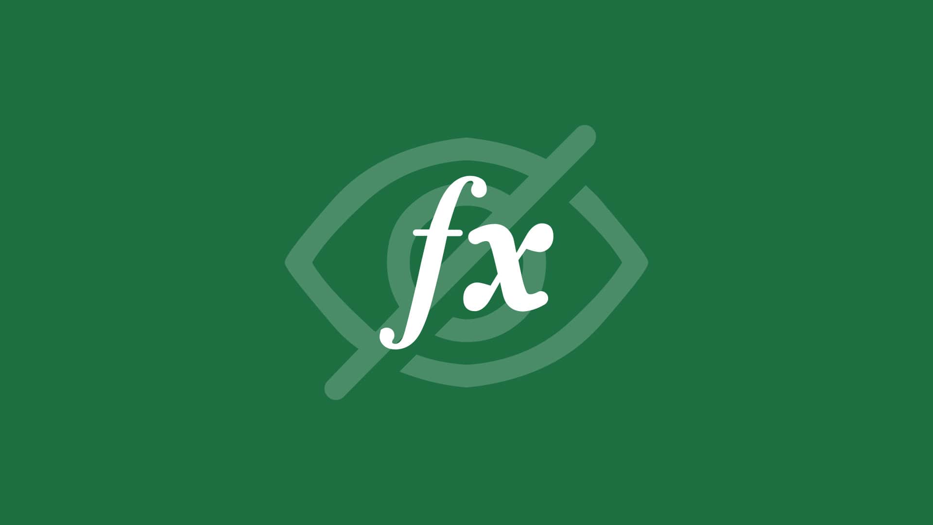 5 Methods to Hide Formula in Excel