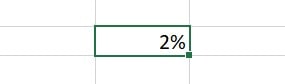 2 Percentage in an Excel Cell